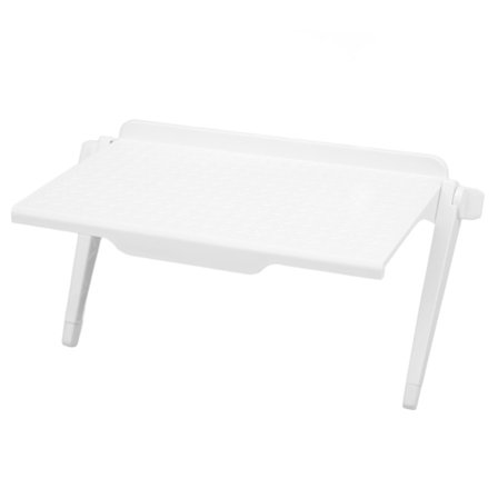 ABS Monitorstativ med silikonkuddar Justerbara ben Reptålig Förvaringshylla för Skärm Telefon TV