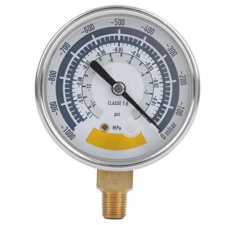 Trykkmåler Nøyaktig luftmålerinstrument for vakuumpumpe 0‐14psi NPT 1/8in kontakt