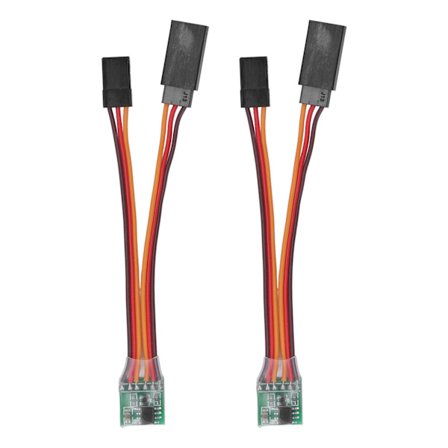 2 STK Universal RC Servo Signal Reverser Rotasjonsinverter for RC Fly Fly Styringsutstyr