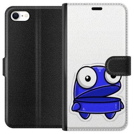 Kompatibel Tegnebogsetui til Apple Apple iPhone 6 Blå tegneseriefigur med åbent udtryk og store øjne i sjov illustration