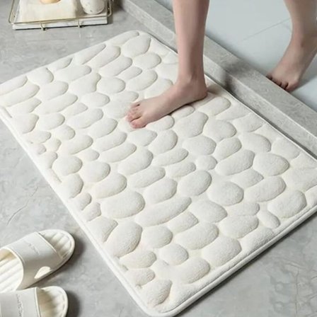 Absorberende baderomsmatte med sklisikker underside