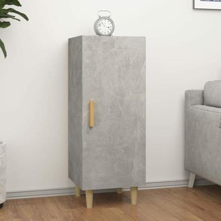Vidaxl Skänk Betonggrå 34,5x34x90 Cm Konstruerat Trä Grå