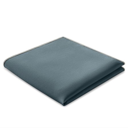Pañuelo de bolsillo de satén gris humo para hombres - Pañuelos de bolsillo de color liso