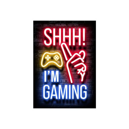 Neonlamppu huoneen seinälle 40X50cm peli neonvalot pelijuliste