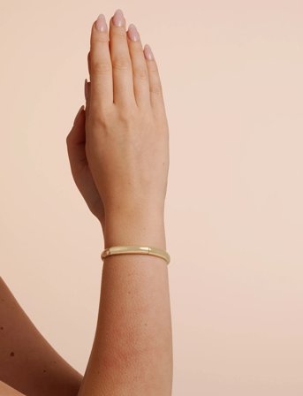 SNÖ of Sweden Brick Oval Small Elastic Brace Plain G - Onesize - Gold - ONE SIZE