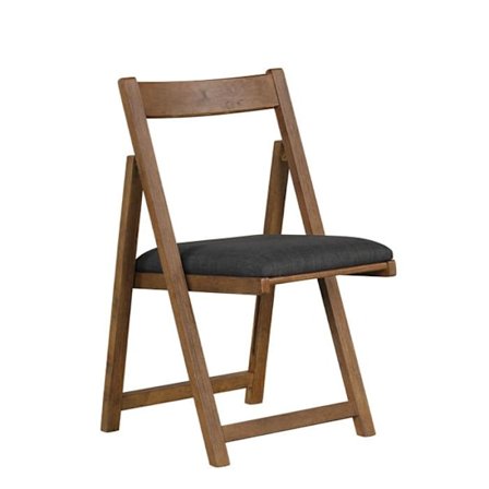 COSTWAY Lot 2 Fällbara Matsalsstolar - Böjd Rygg & Polstring - Struktur i Gummiträ Max Belastning 150 kg Grå