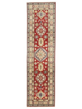 81X299 Tapis D'orient Kazak Fine De Couloir Marron/Orange (Laine, Afghanistan)