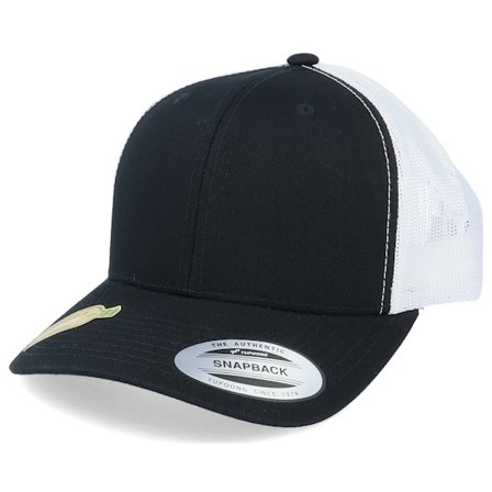 Yupoong - Grå trucker Caps - Classics Recycled Mesh Black/White Trucker @ Hatstore