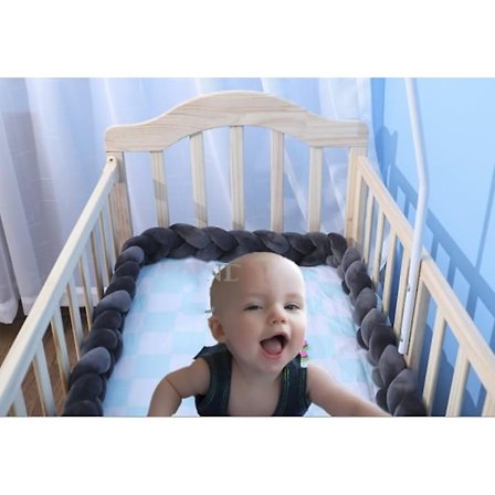 Baby Klädsel Vävd Knuten Bollkudde Twist Fläta Baby Säng Sov Bumper Dekoration Sängomfattning