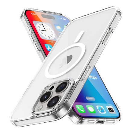 Skal för iPhone 16 Pro Max Kompatibelt med MagSafe TPU+PC Transparent Telefonskydd