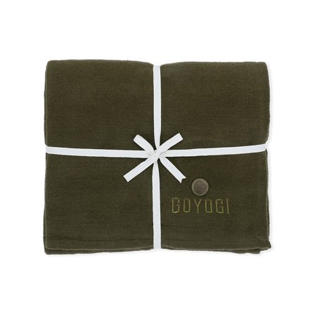 GOYOGI Calm Organic Cotton Yoga Blanket Dark Olive, Sport & Velvære, Søvn & Meditation, Meditation