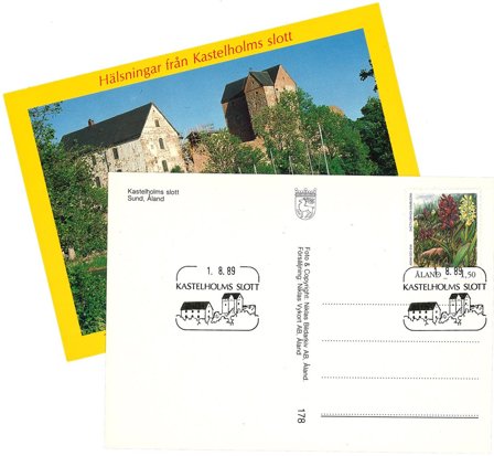 Åland - Kastelholm Slot - Postkort med specielt stempel