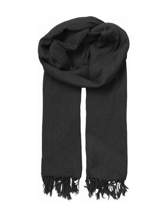 Solid Ilona Scarf Accessories Scarves Lightweight Scarves Svart Becksöndergaard*Betinget Tilbud