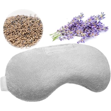 Øyemaske, Aromaterapi Vektet Sovemaske for Tørre Øyne Menn Kvinner, Mikrobølgeovn Oppvarmet Varmeterapi Øyedeksel Fuktig Kompresjon Smertelindring