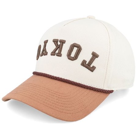 Iconic - Beige adjustable Keps - Tokyo Upside Down 3d Stone/Caramel A-Frame Adjustable @ Hatstore