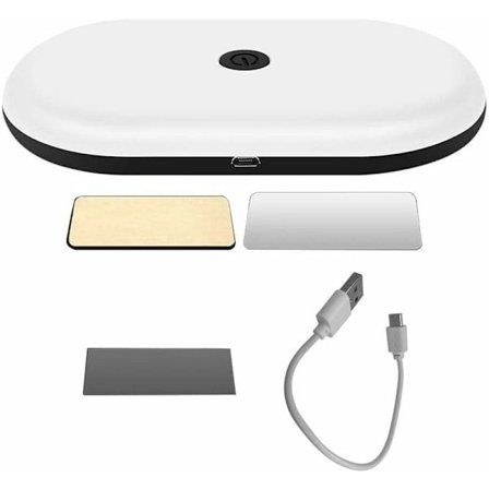 Bil Taklampe, Firkantet Berørings LED-Lys Bilinteriør USB Oppladbar 3 Fargers Leselampe