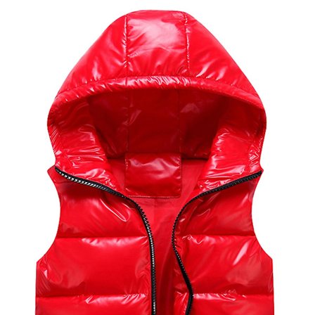 Sliktaa Unisex Shiny Waterproof Sleeveless Jacket ightweight Puffer Vest