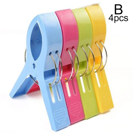 Solseng Strandhåndkleklemmer 4-pakning Store klemmer Pegs Tung klesvask