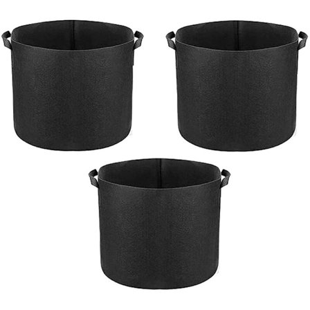 3 pakke 5 gallon plantepotter med håndtag, indendørs og udendørs beholdere til planter, grøntsager og frugter