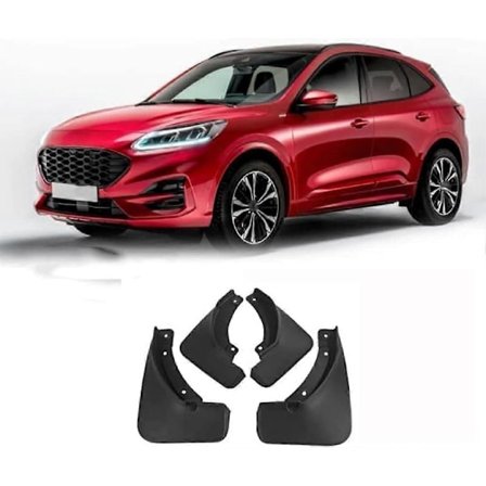 4 stk. bilskvettlapper for Kuga Escaps St-line 2020 2021 2022 2023, skvettlapper, sprutbeskyttere, skjermer, konturformede skvettlapper, 