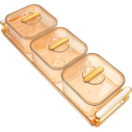 Kryddbox Torkad Fruktlåda Multifunktionell Snackförvaringsbehållare Fest Serveringsfat För Godis Nötter Sötsaker Kakor