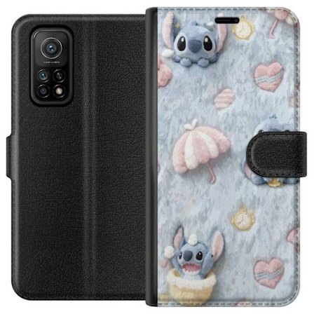 Yhteensopiva Lompakkokotelo Xiaomi Mi 10T Pro 5G Pisto kuvioita sydämillä, sateenvarjoilla ja pastellin värisellä pehmeällä taustalla