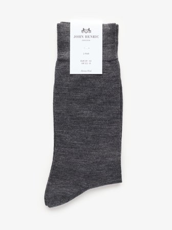 John Henric Men's Dunkelgraue Socken Size 43-46