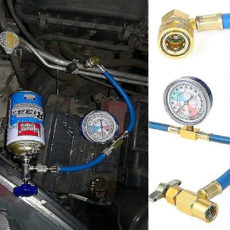 R134a Bil Kølemiddel Gas Påfyldningsværktøj Med Manometer Klimaanlæg Kølemiddel LANG