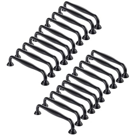 20 Sorte Dørhåndtag, Køkkenlåger, Skuffehåndtag, Soveværelseshåndtag Center Afstand 96mm (20 Rør Model - 96 Hulafstand) Hvid