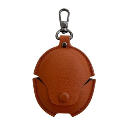 Huawei FreeBuds 5 nahkasuojus soljella - Ruskea