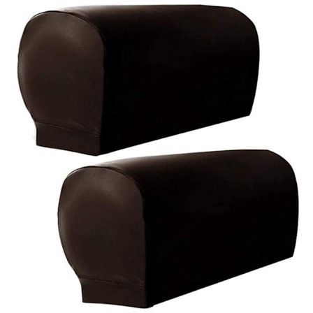 Fåtölj armstödsskydd, 2 st ultratjockt och mjukt PU-läder armstödsöverdrag för fåtöljer soffor stolar B