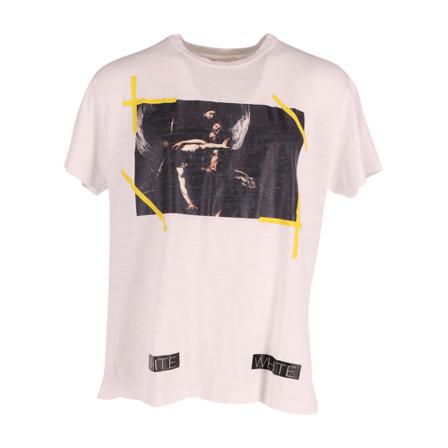 Off White Short Sleeve Shirts , Wit , Heren , Maat: L
