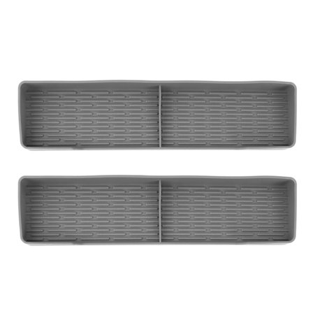 2 st Magnetisk Silikon Spis & Ugn Topphylla Kryddställ Organizer Köksartiklar Grå