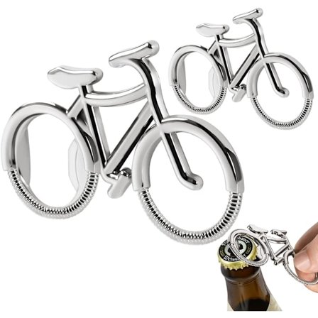 2 st Cykelformade kapsylöppnare i metall