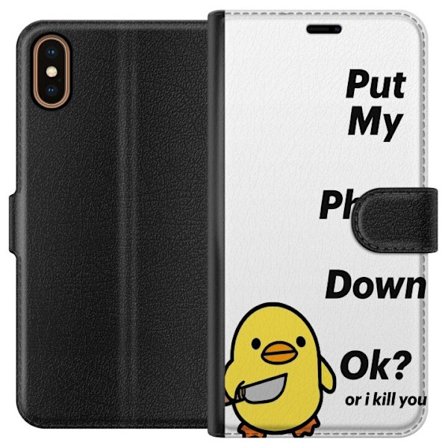 Kompatibelt Plånboksfodral till Apple iPhone XS Lägg ner den