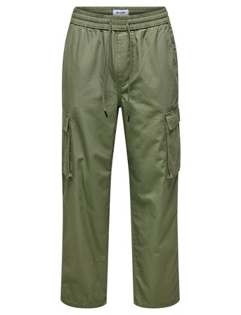 ONLY & SONS Onssinus Loose Cargo Ripstop 0259 Pant - Khaki green - XS