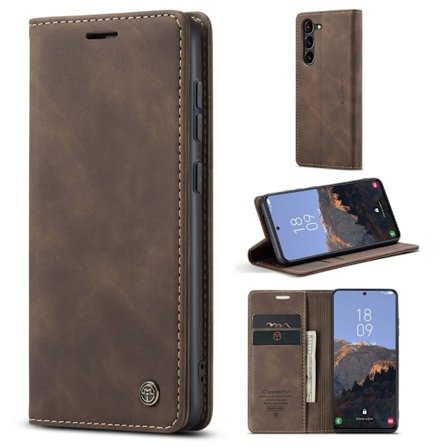 CaseMe Samsung Galaxy S23 Plus Vintage Suojakotelo - Kahvi