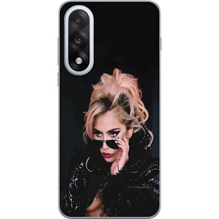 Kompatibelt Mobildeksel til OnePlus Nord 5 Lady Gaga portrett med solbriller og dramatisk sminke i mørk glamorøs stil