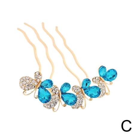 Bröllop Brud Hår Kam Diamante Crystal Rhinestone Slide Tiara