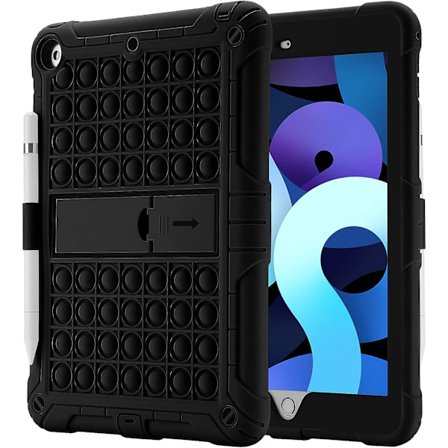 Case för iPad 6th Gen/5th Gen (9,7" 2018/2017 Release)/iPad Air 2/iPad Air 1st Gen/iPad Pro 9,7" Stötsäkert cover med pennhållare (svart)