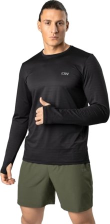 ICANIWILL Men's Mercury Long Sleeve Men long-sleeved training tops Black M
