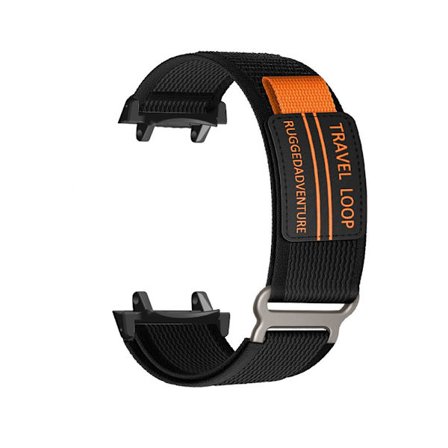 Nylon Armband Svart Kompatibelt med Huami Amazfit T-Rex 3 - Bekvämt och Justerbart Ersättningsarmband