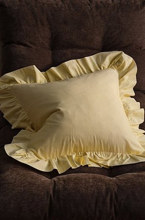 Jotex - Kissenbezug 50x50 Cm Hellgelb - WALLACE - Kaufe Dekokissen und Kissenbezüge bei Jotex