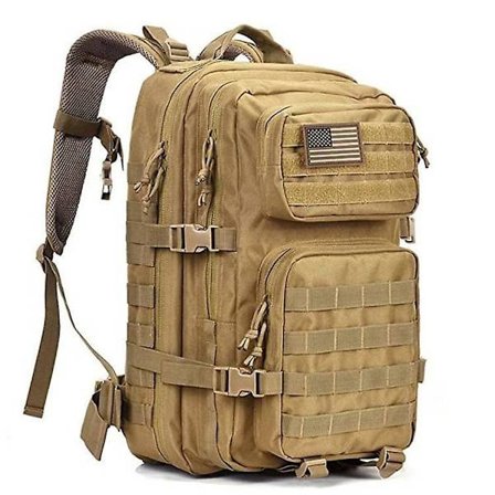 Taktisk Vandring Ryggsäck Vattentät Trekking Ryggsäck Stor Kapacitet Utomhus Sport Camping Ryggsäck - Khaki