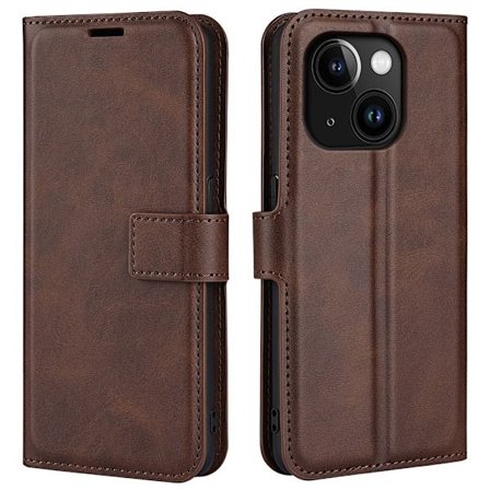 iPhone 15 Wallet Leather Brown