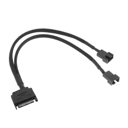 SATA 15 Pin till 1/2 Kylfläkt Interface 3 Pin/4 Pin Laptop Moderkort CPU Fläkt Förlängningskabel Adapter Kabelkontakter