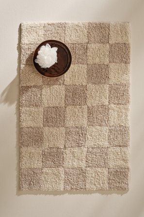 Jotex - Badematte 60x90 Cm Bomull/Bomull Beige/naturhvit MELA - Kjøp Baderomsmatter hos Jotex