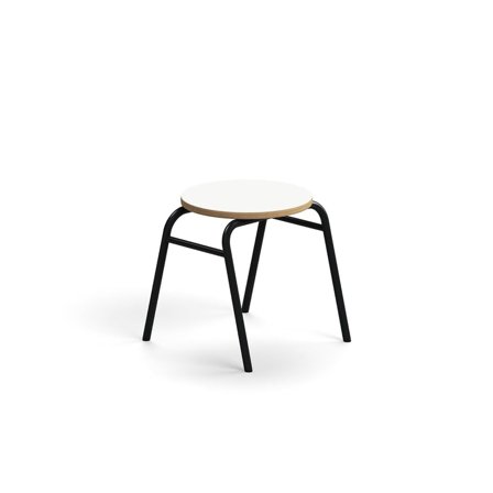 Hocker ALTUS, H 380 mm, anthrazit/weiß