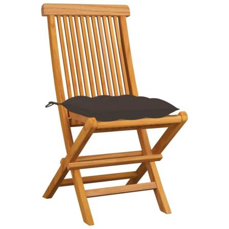 Vidaxl Trädgårdsstolar Med Taupe Dynor 4 St Massiv Teak Taupe