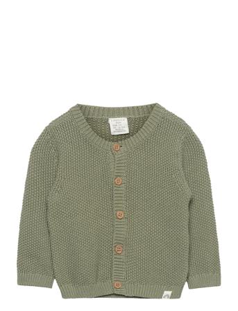 Cardigan Moss Knit Neuletakki Vihreä Lindex